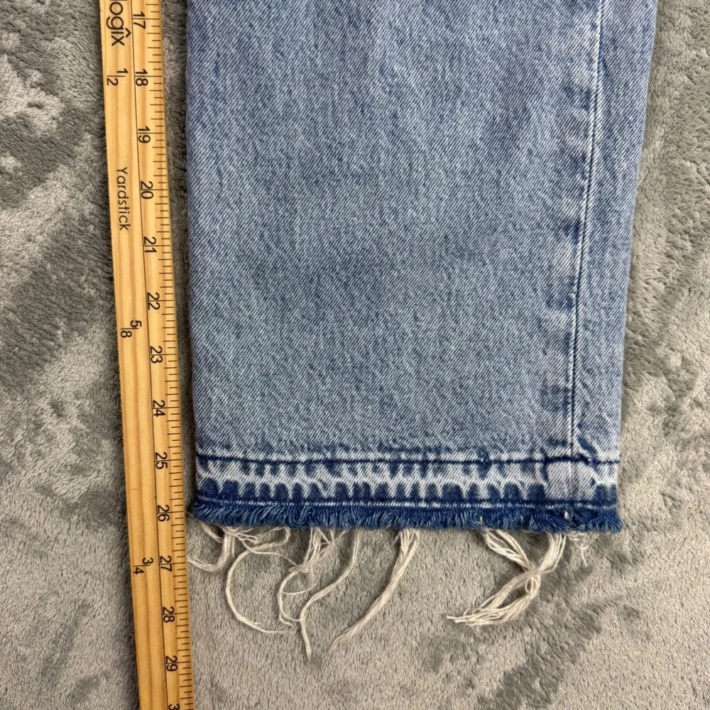 Levis Ribcage‎ Straight Ankle Womens 25 Light Wash Good Distressed Jeans 4309